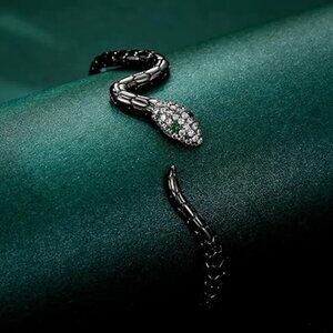 Neiman Marcus Adjustable Snake Open Bangle Cuff Bracelet